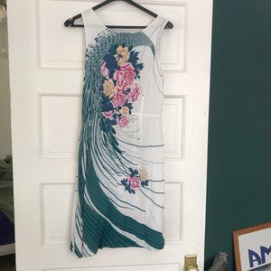 beautiful sundress with floral print on front and back